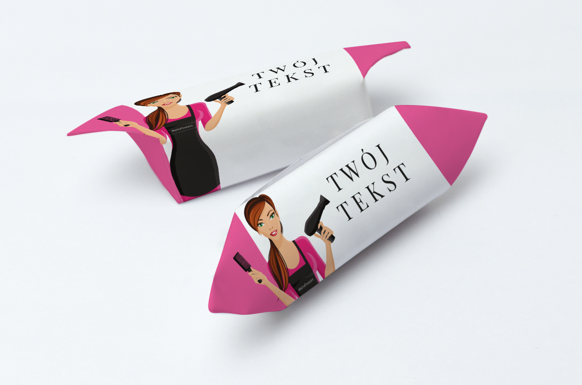 Krówki reklamowe twój tekst salon fryzjerski