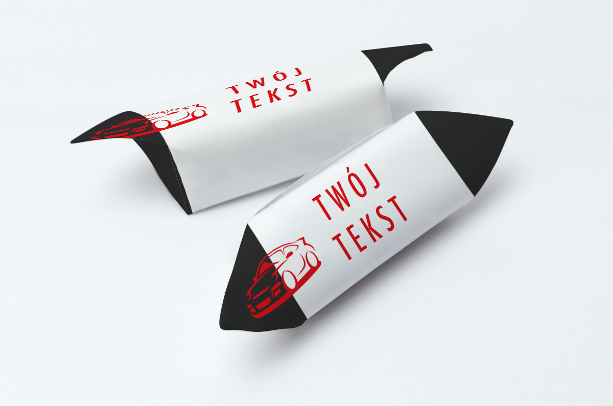 Krówki reklamowe twój tekst auto wyścigi