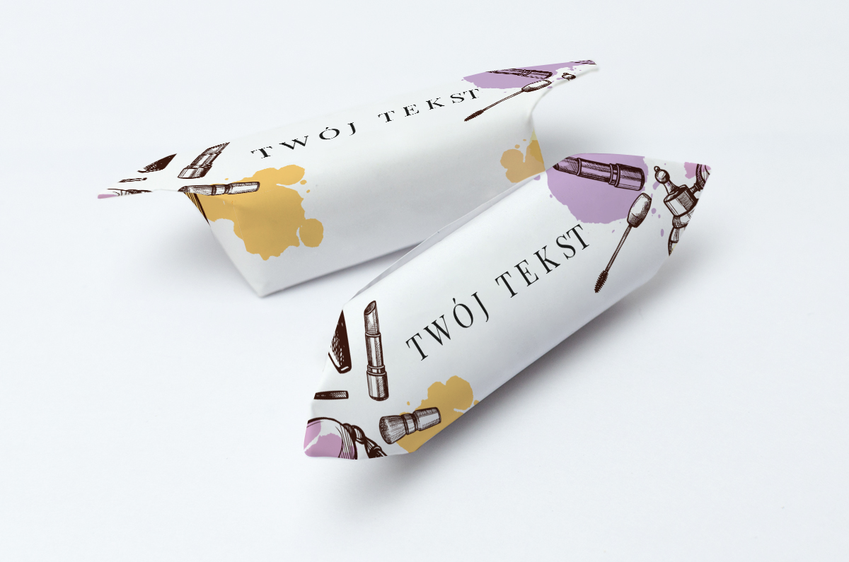 Krówki reklamowe twój tekst makijaż