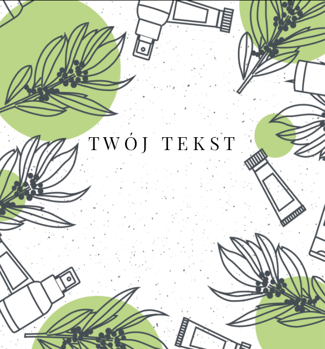 Krówki firmowe zielone z czarnym kwiatem