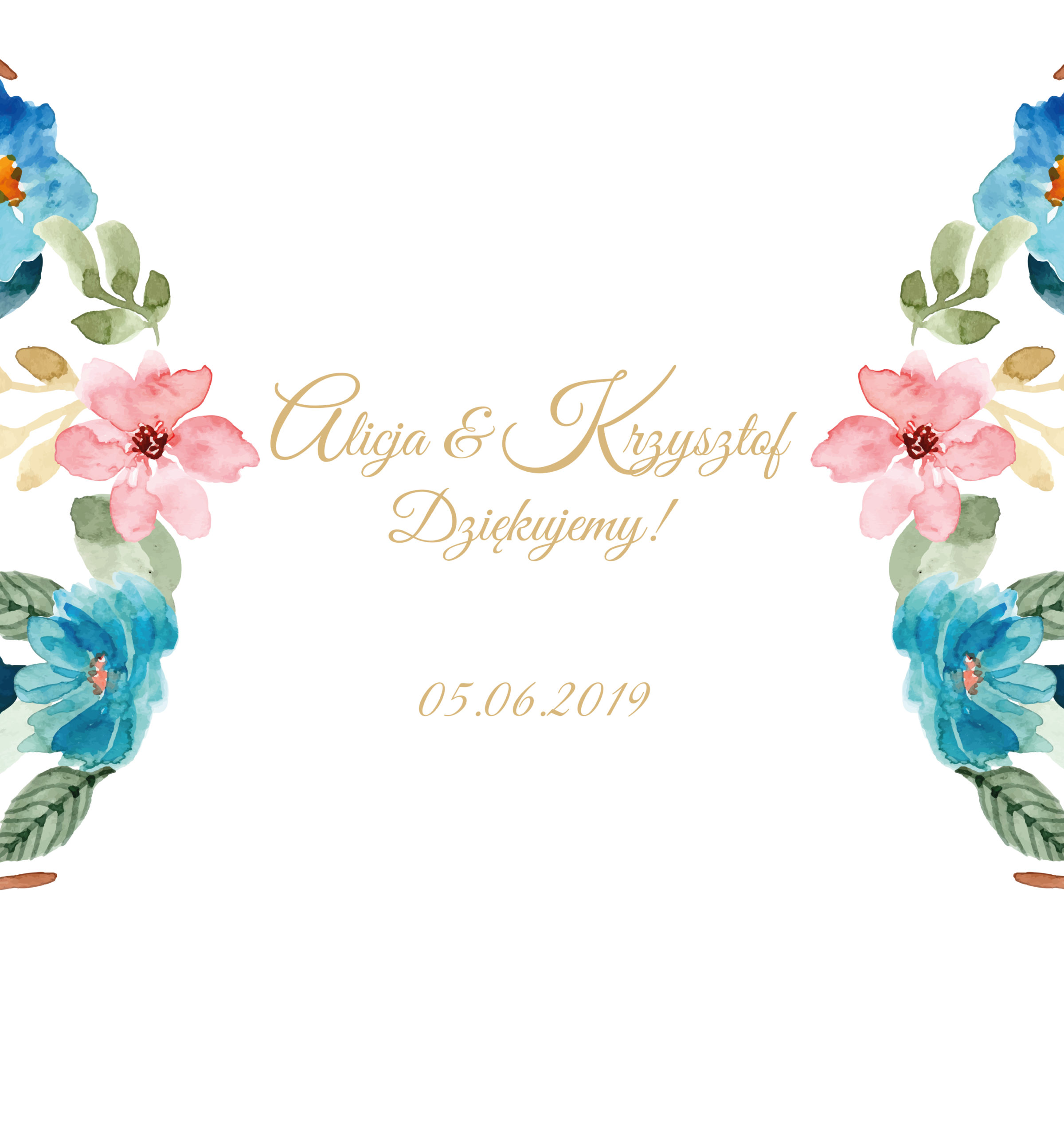 Krówki na ślub i wesele kolorowe kwiaty