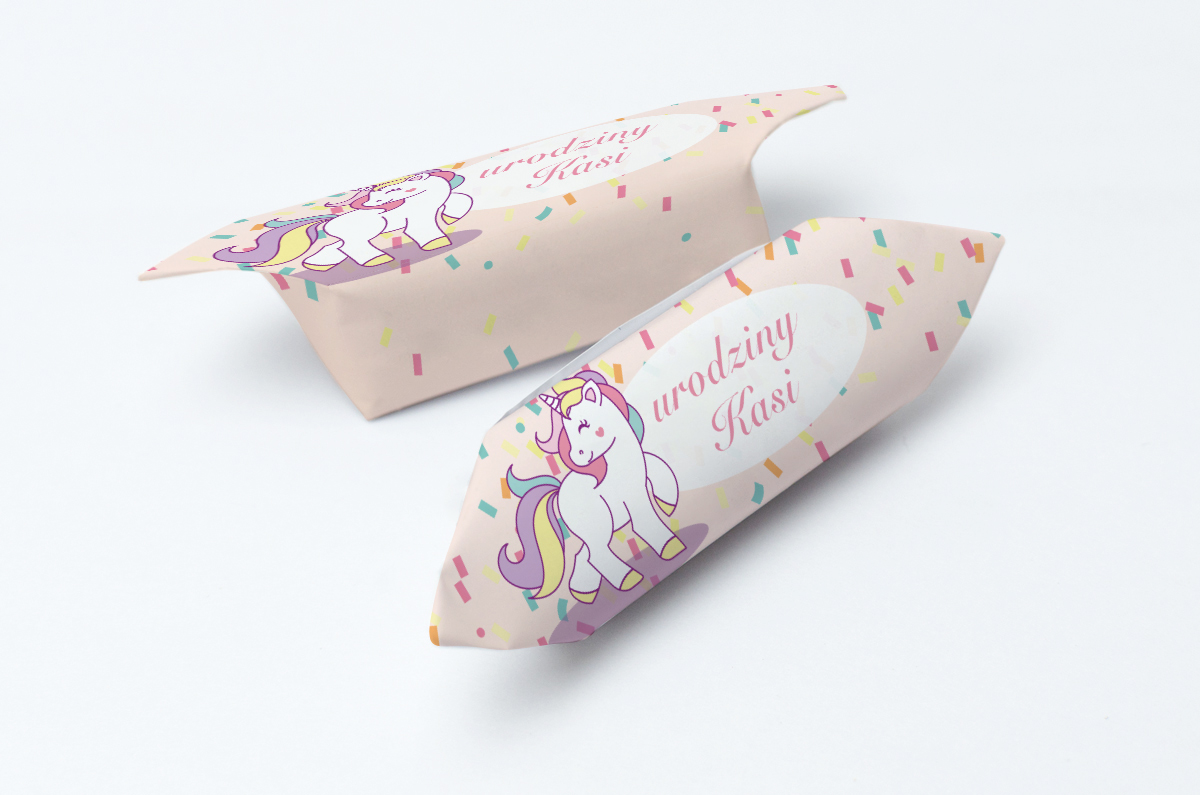 krówki na urodziny jednorożec kolorowe konfetti