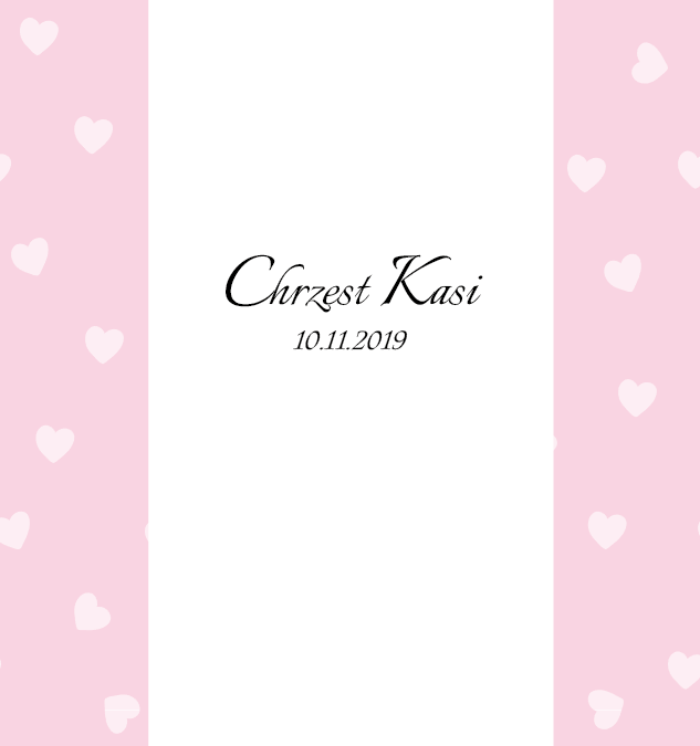 Krówki na chrzest różowe serce