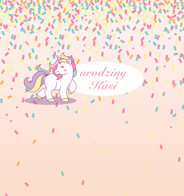 Krówki urodzinowe kremowe z jednorożcem