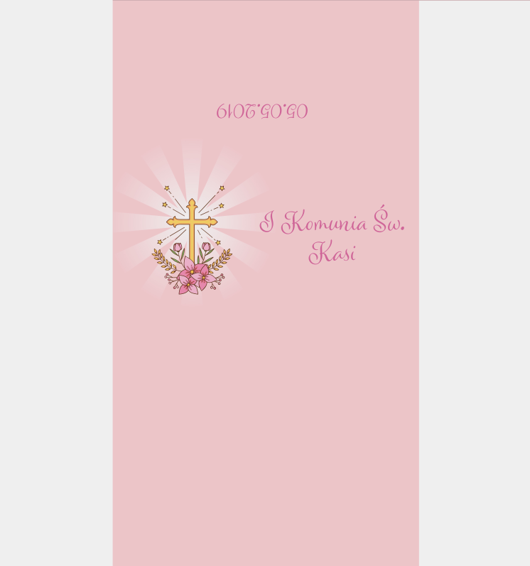 Krówki komunijne Pierwsza Komunia Święta różowe