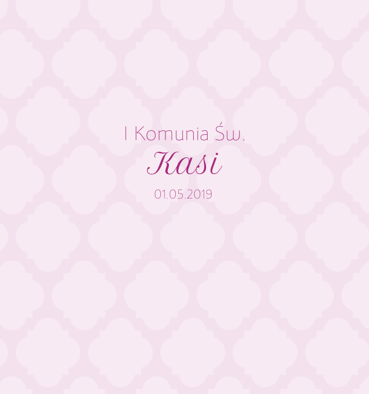 Krówki komunijne Pierwsza Komunia Święta różowe