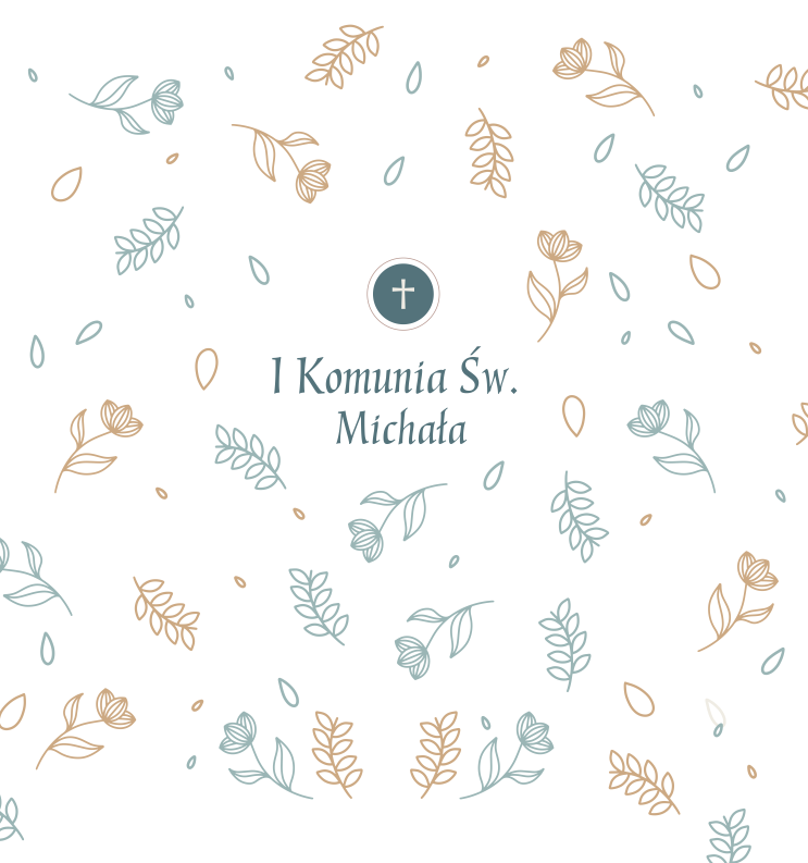 Krówki komunijne Pierwsza Komunia Święta białe z kwiatami