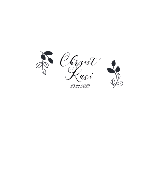 Krówki na chrzest czarne liście