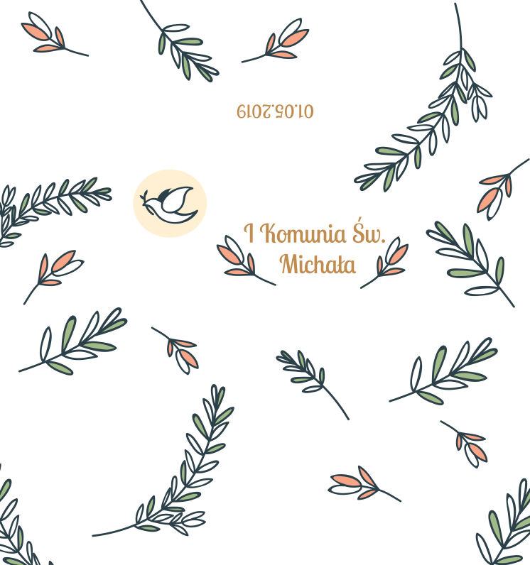 Krówki komunijne Pierwsza Komunia Święta gołąb