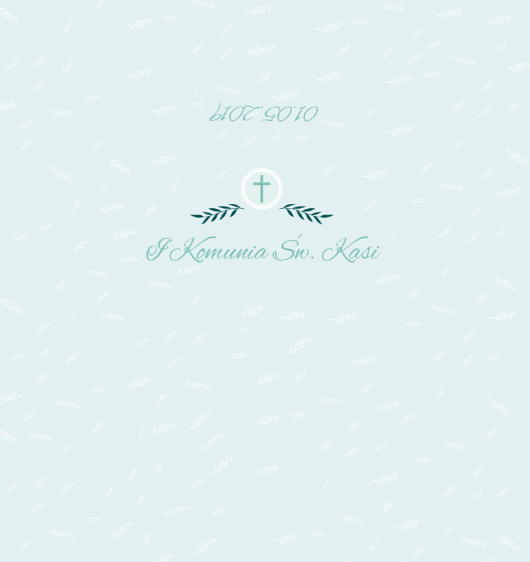 Krówki komunijne Pierwsza Komunia Święta niebieski