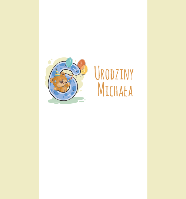 Krówki urodzinowe z misiem szóste urodziny