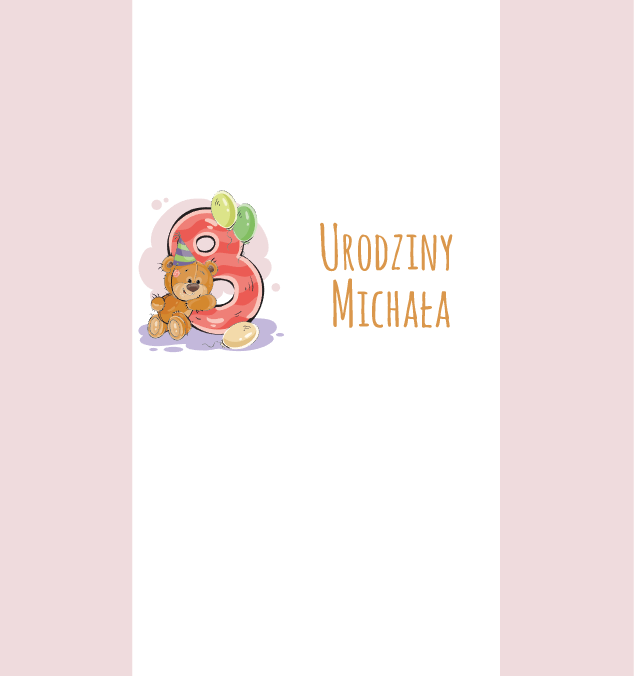 Krówki urodzinowe z misiem ósme urodziny