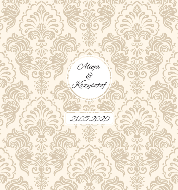 Krówki na ślub wesele eleganckie wzory kremowe