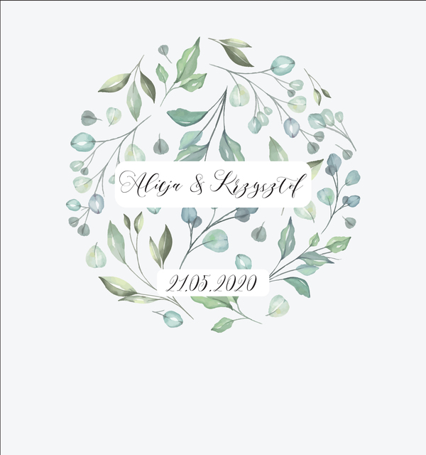 Krówki na ślub i wesele zielone kwiaty