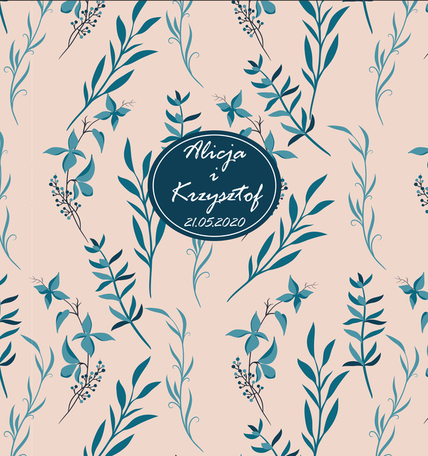 Krówki na ślub i wesele kwiaty granatowe