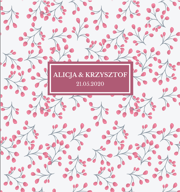 Krówki na ślub i wesele kwiaty czerwone