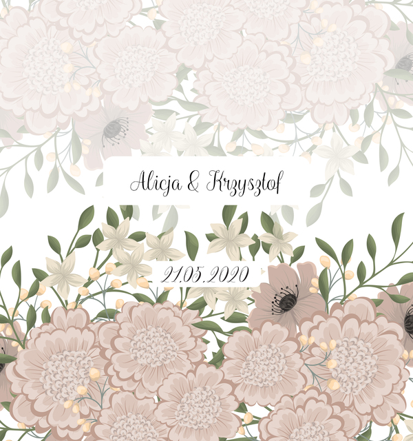 Krówki na ślub i wesele boho pastelowe