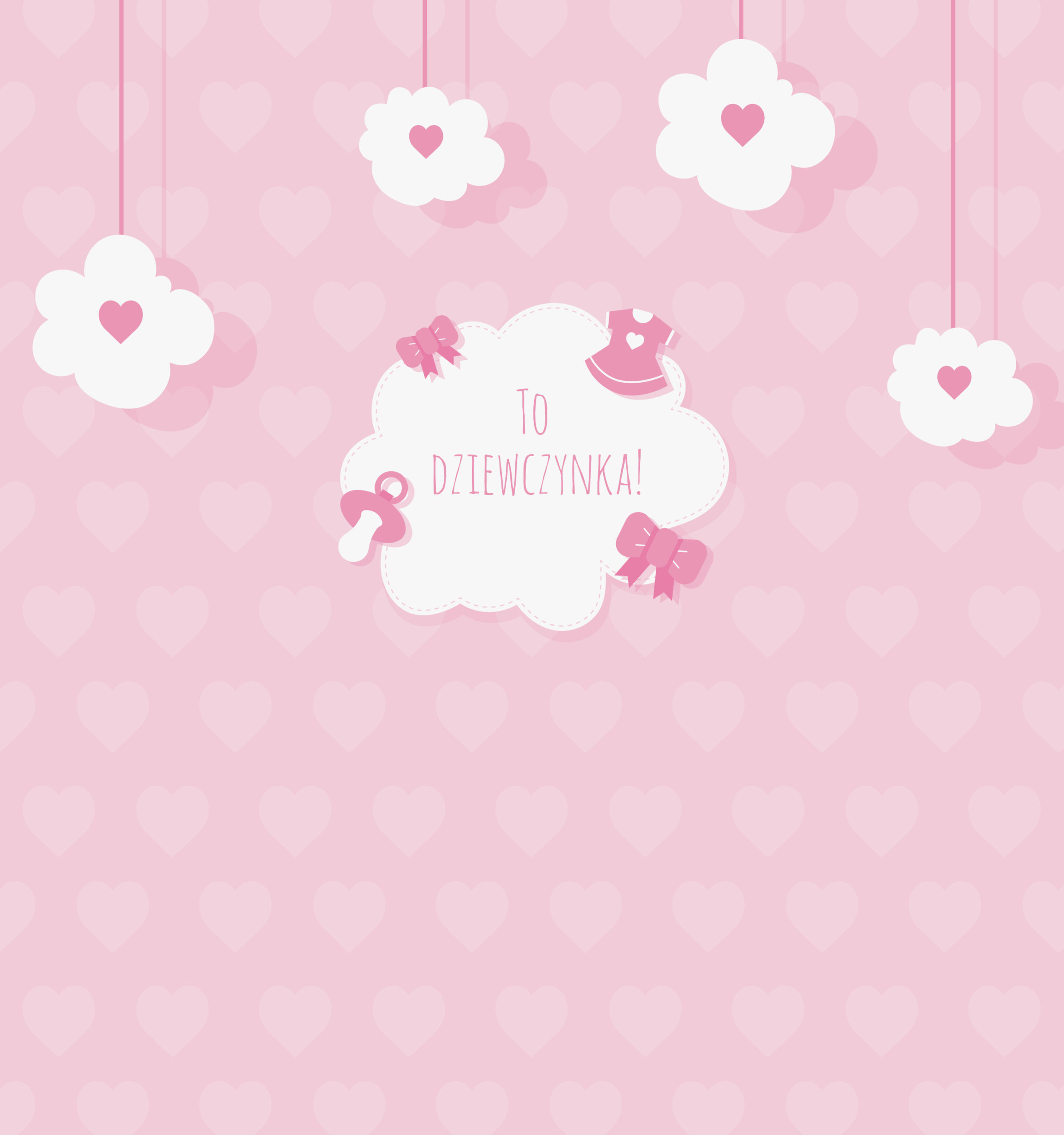 krówki baby shower dziewczynka różowe smoczki