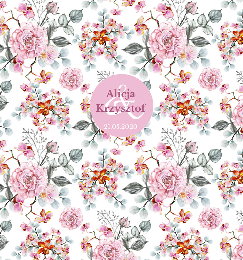 Krówki na ślub i wesele kwiaty jasno różowe