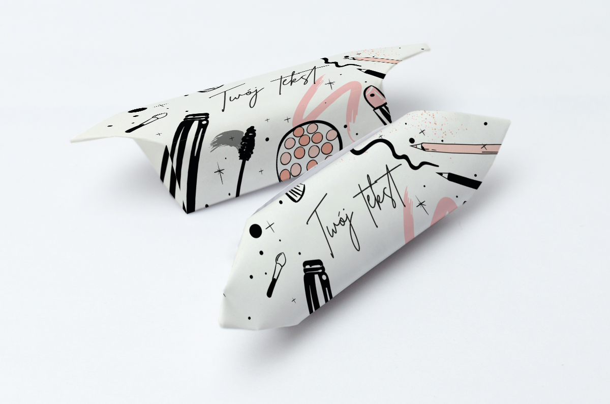 Krówki reklamowe twój tekst makijaż