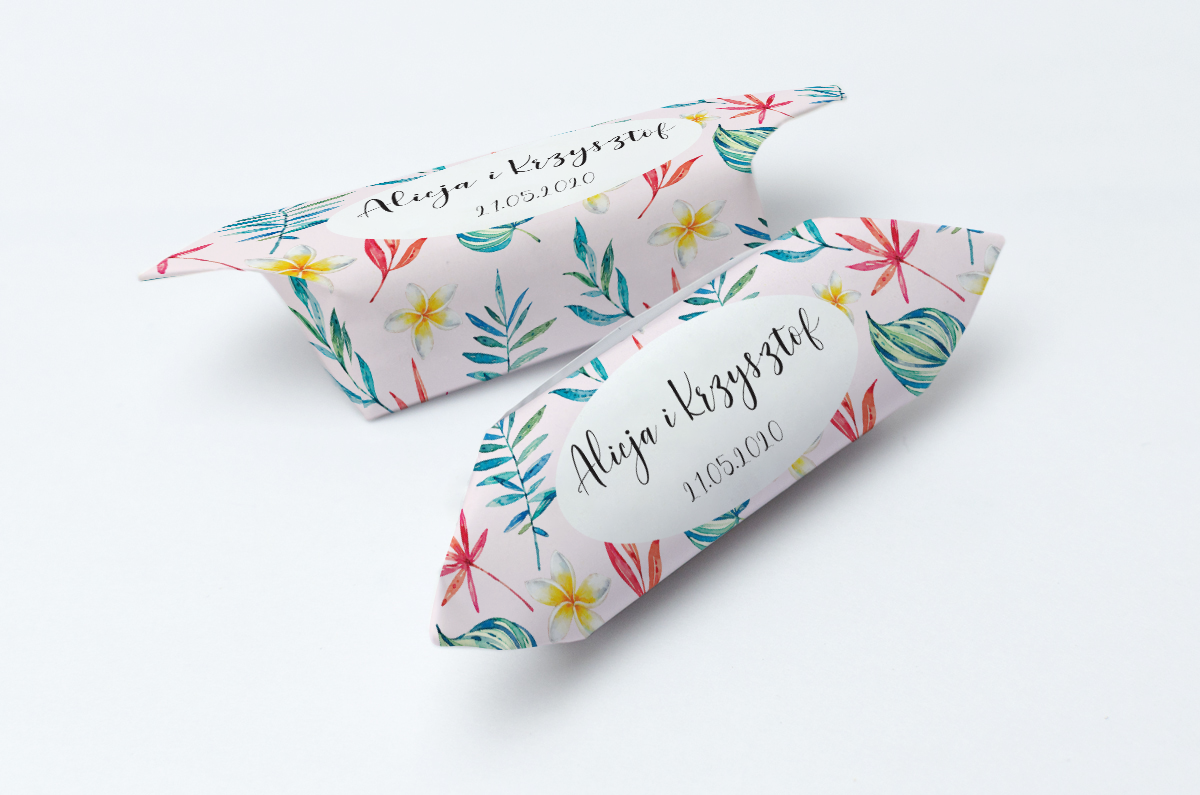 Krówki na ślub i wesele kolorowe kwiaty