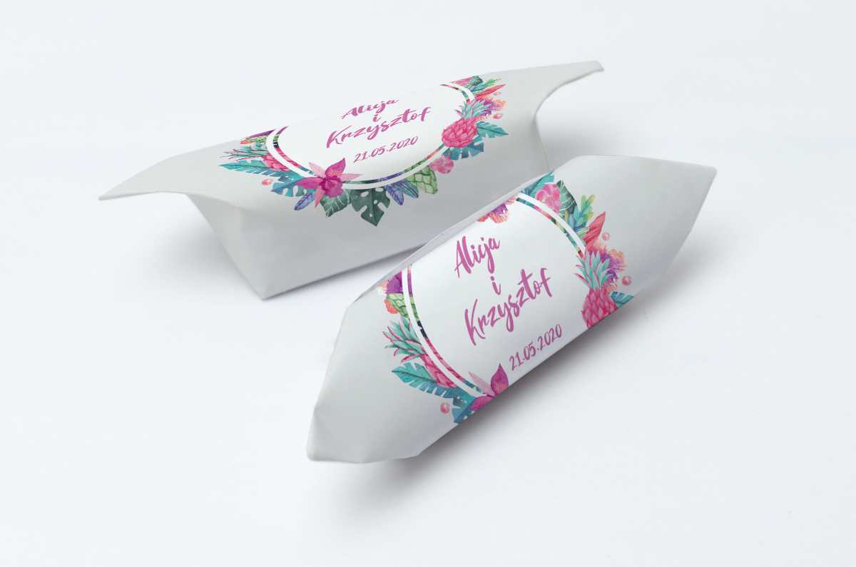 Krówki na ślub i wesele pióra kolorowe