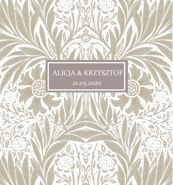 Krówki na ślub i wesele kwiaty szare