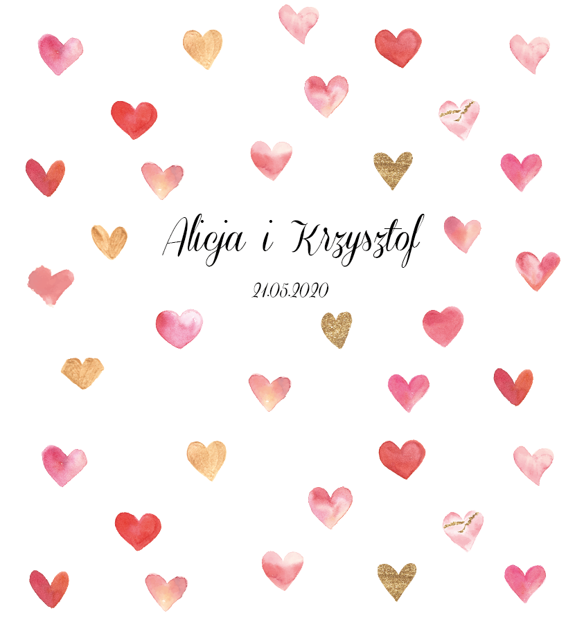 Krówki na ślub i wesele serca złote czerwone