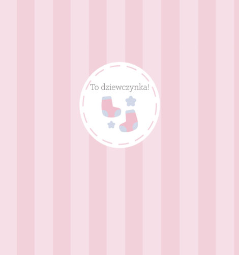krówki baby shower dziewczynka różowe paski