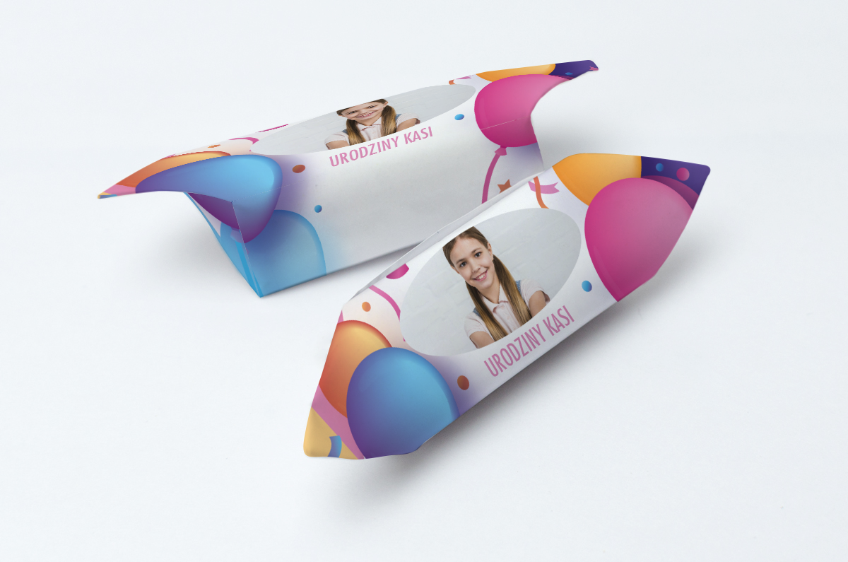 krówki na urodziny w balony ze zdjęciem dziecka