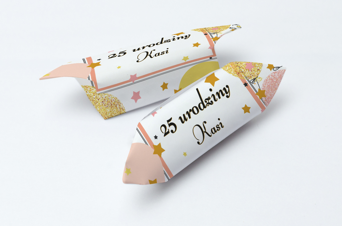 Krówki urodzinowe złote balony