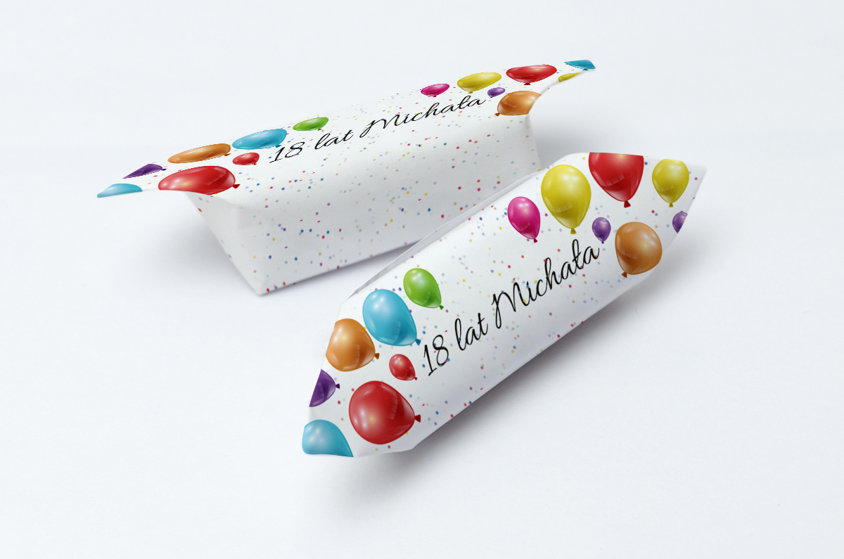 Krówki urodzinowe kolorowe balony