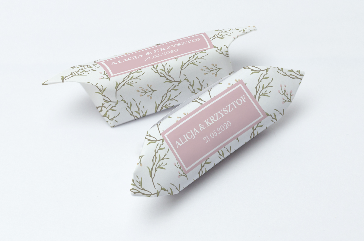 Krówki na ślub i wesele pastelowy wzór