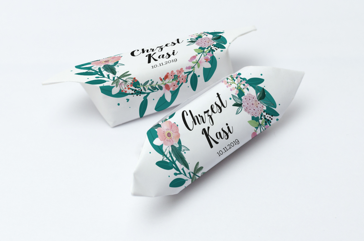 krówki na chrzest wianuszek z kwiatów