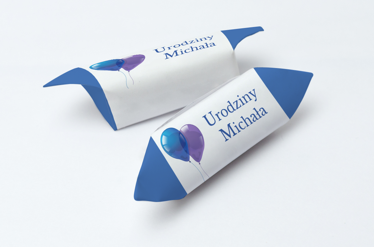 krówki na urodziny niebieskie balony