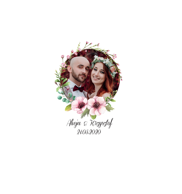 Krówki na ślub i wesele ze zdjęciem kwiaty