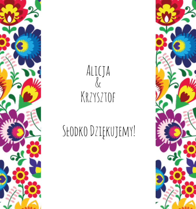 Krówki na ślub kolorowe wzory