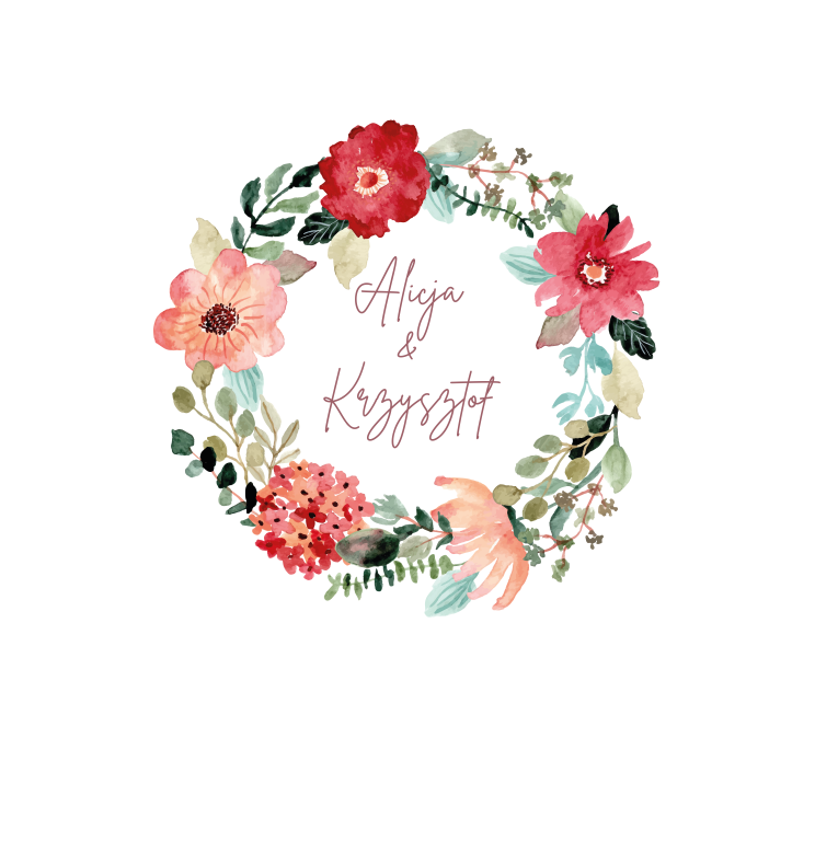 Krówki na ślub i wesele pudrowe kwiaty czerwone maki