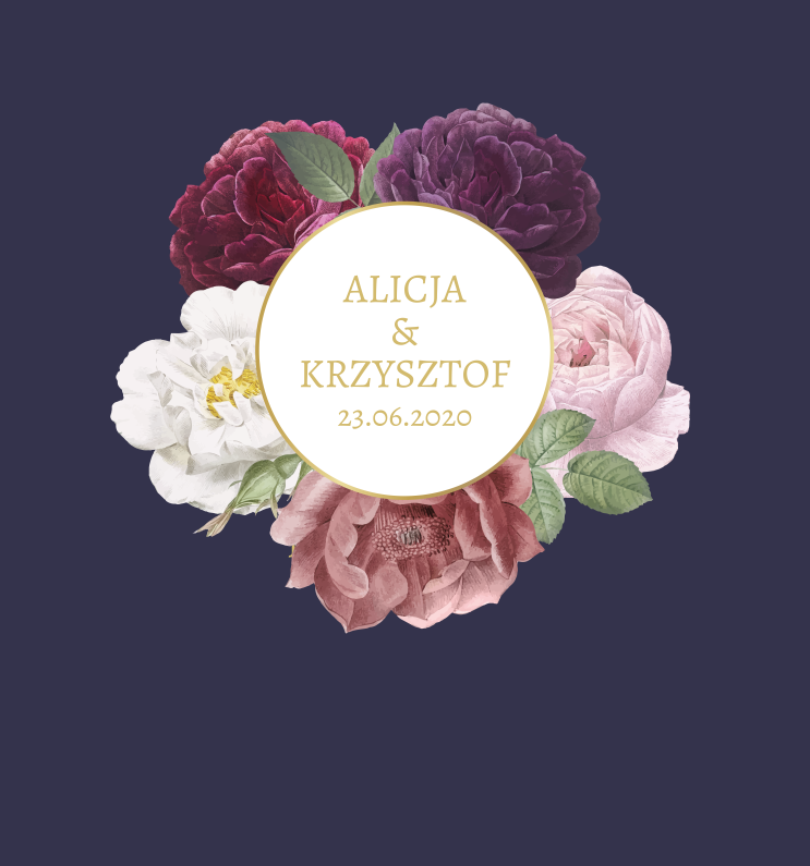 Krówki na ślub i wesele piwonie bordowe różowe