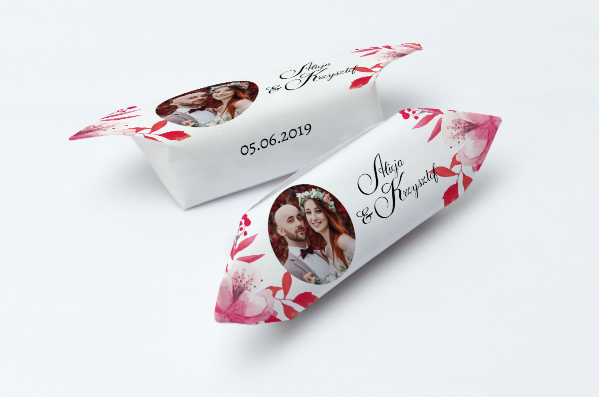 krówka weselna ze zdjęciem