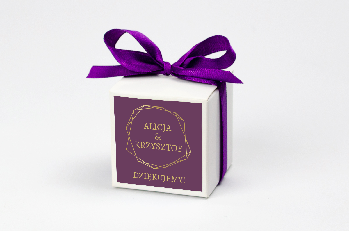 Pudełeczko z personalizacją z dwiema krówkami wzór 83