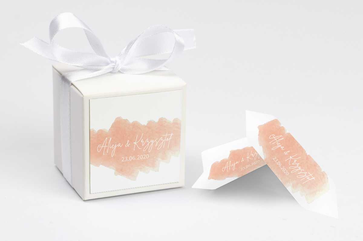 Pudełeczko z personalizacją z dwiema krówkami wzór 74