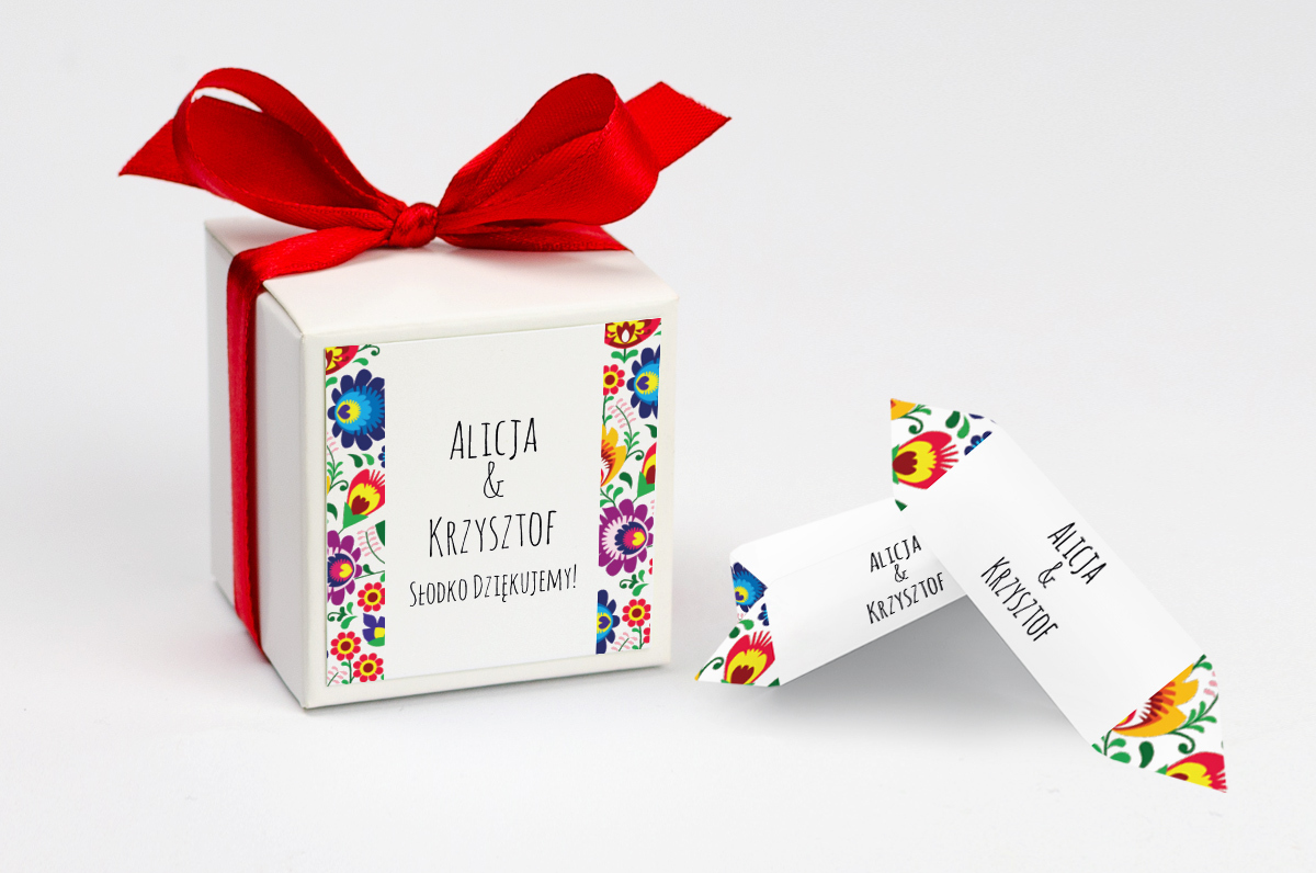 Pudełeczko z personalizacją z dwiema krówkami wzór 78