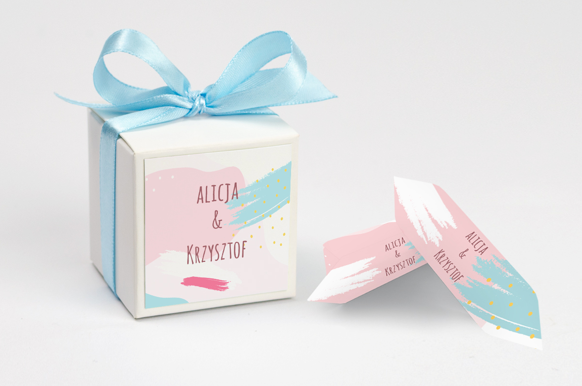 Pudełeczko z personalizacją z dwiema krówkami wzór 85