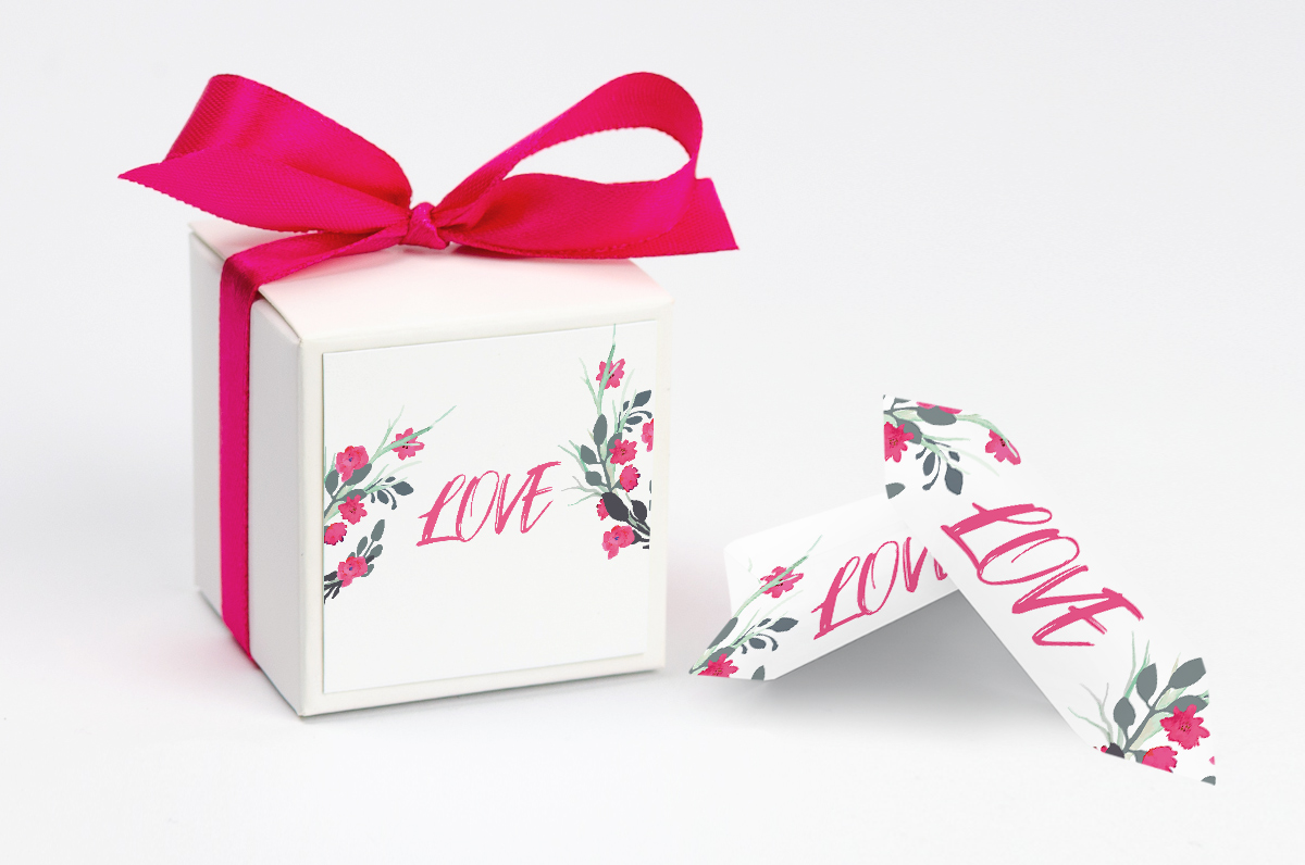 personalizowane pudełeczko z dwoma krówkami love