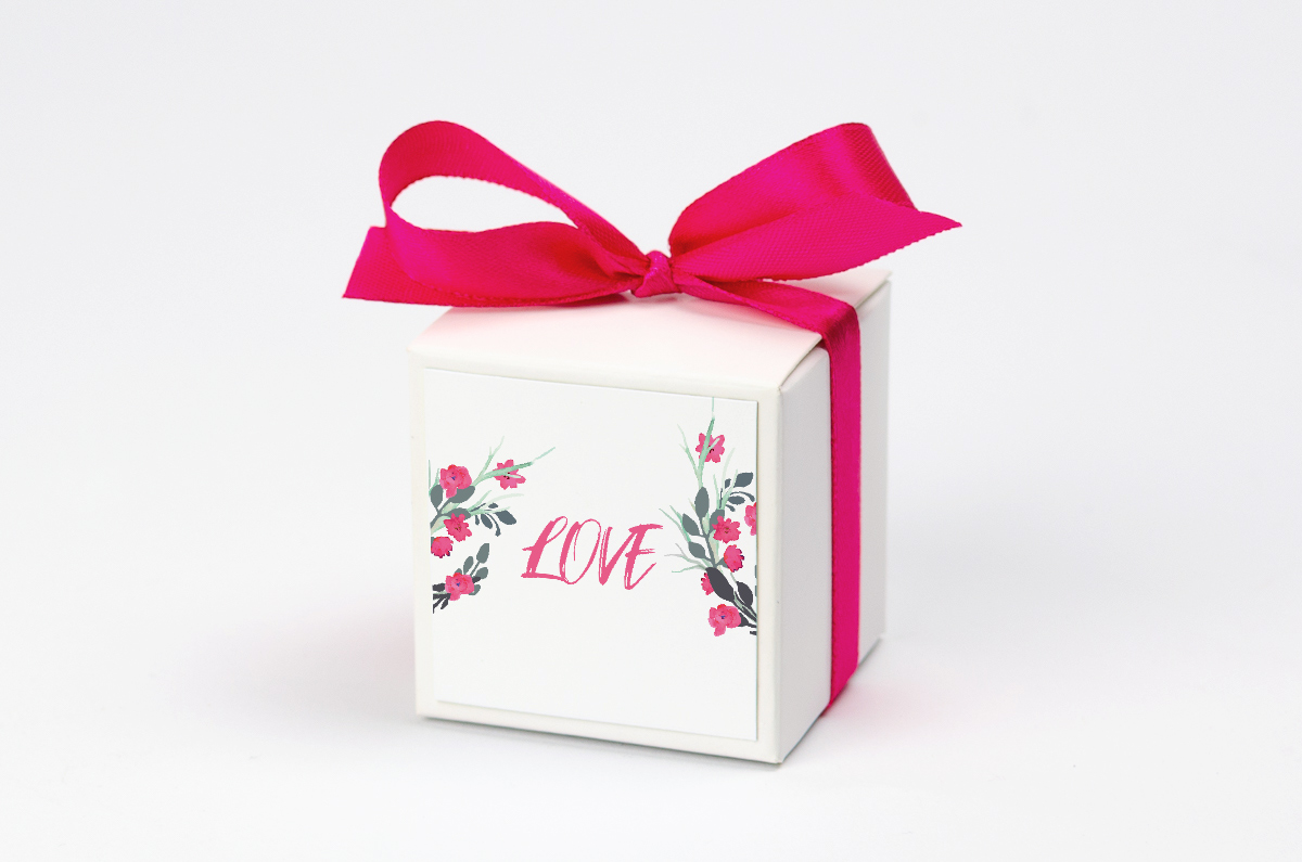 personalizowane pudełeczko na krówki love